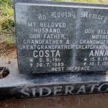 SIDERATOS Costa 1911-1989 &amp; Anna 1918-1995