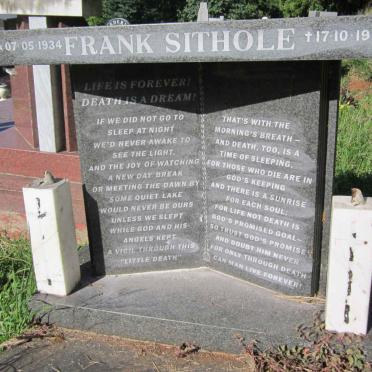 SITHOLE Frank 1934-1998