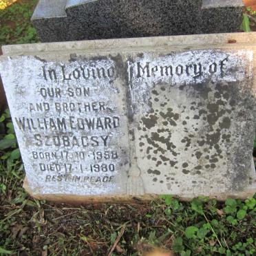 SZOBACSY William Edward 1958-1980