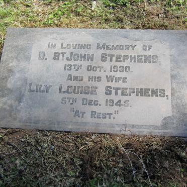 STEPHENS D. St John -1930 &amp; Lily Louise -1945