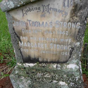 STRONG John Thomas -1942 &amp; Margaret -1961
