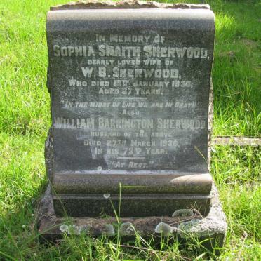 SHERWOOD William Barrington -1936 &amp; Sophia Snaith -1930