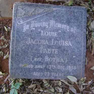 TAUTE Jacoba Louisa nee BOTHA -1956