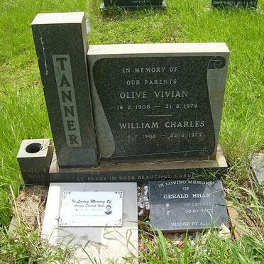 TANNER William Charles 1908-1973 &amp; Olive Vivian 1906-1972 :: HILLS Adrian Derrick 1981-2005 :: HILLS Gerald 1927-2002