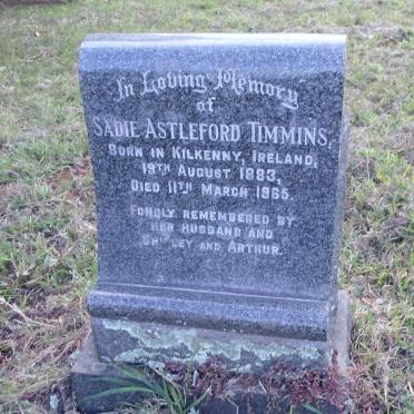 TIMMINS Sadie Astleford 1883-1965