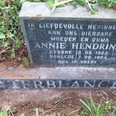 TERBLANCHE Annie Hendrina 1923-1984