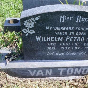 TONDER Wilhelm Petro, van 1930-1987