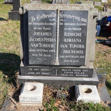TONDER Johannes Jacobus Petrus, van -1964 &amp; Rensche Adriana SYMES -2009