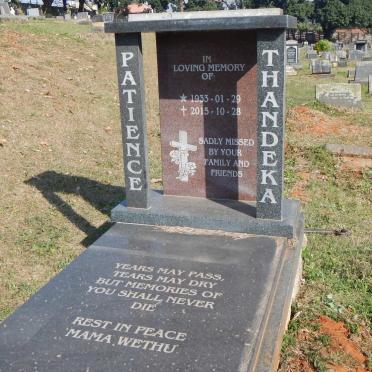 THANDEKA Patience 1933-2015