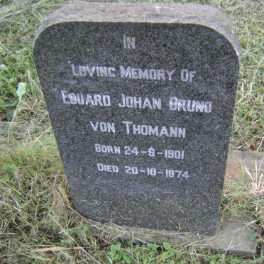 THOMANN Eduard Johan Bruno, von 1901-1974 :: von THOMANN Luigia Maddaleni -1946 :: von THOMANN Elena -1961