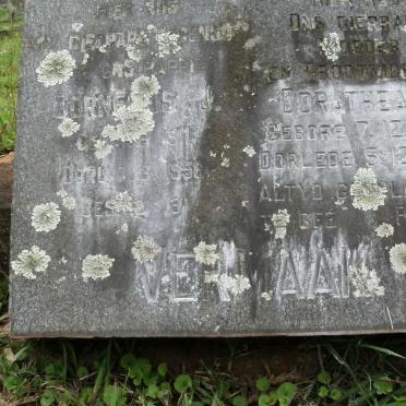 VERMAAK Cornelius 1911-1958 &amp; Dorothea M. 1907-1978