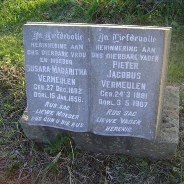 VERMEULEN Pieter Jacobus 1881-1967 &amp; Susara Margaritha 1882-1956
