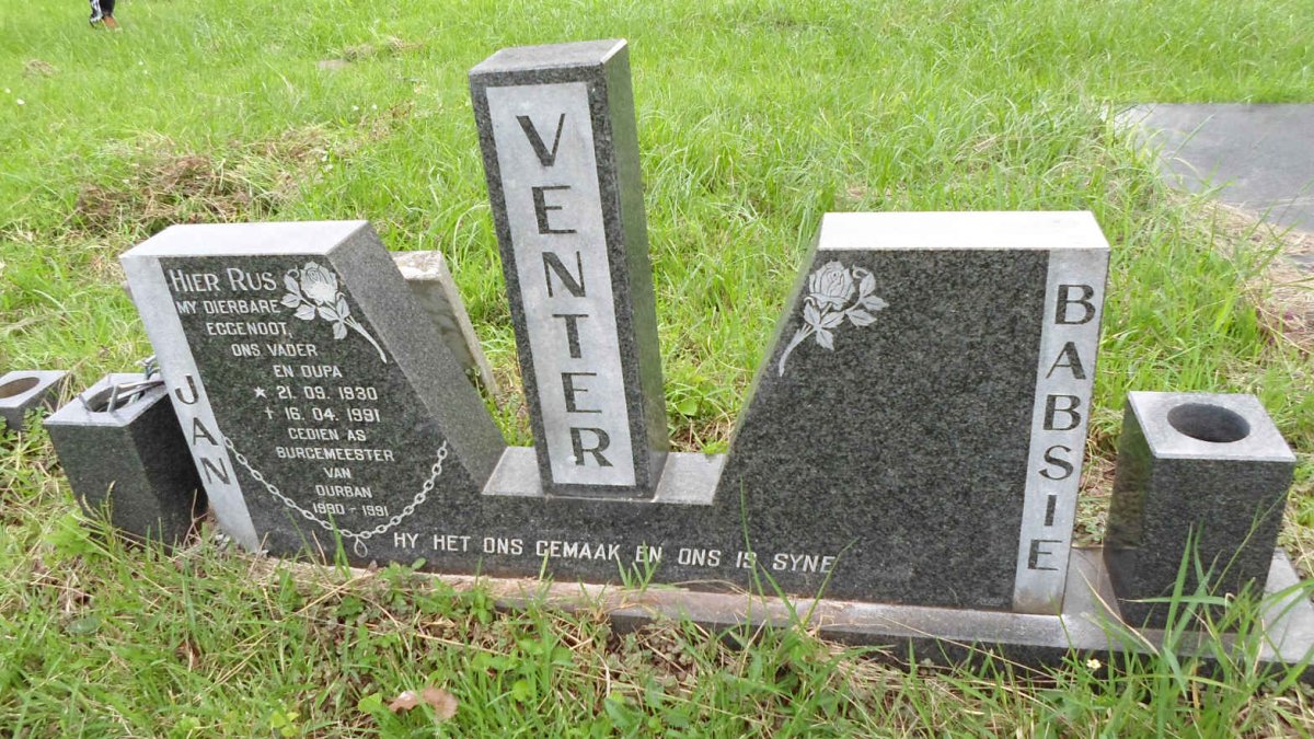 VENTER Jan 1930-1991 &amp; Babsie