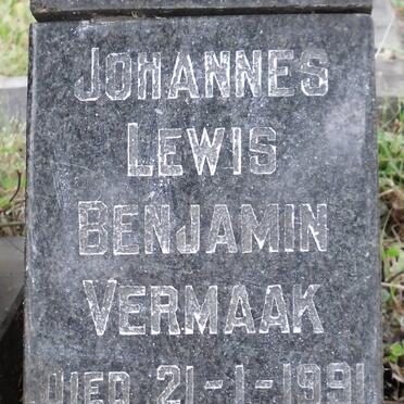 VERMAAK Johannes Lewis Benjamin -1991