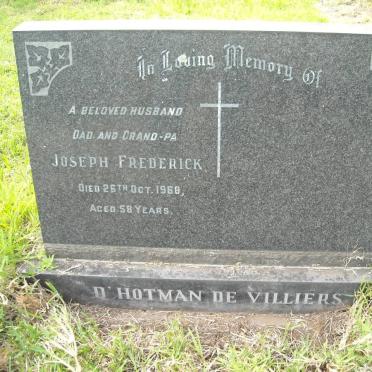 VILLIERS Joseph Frederick, D'Hotman de -1968