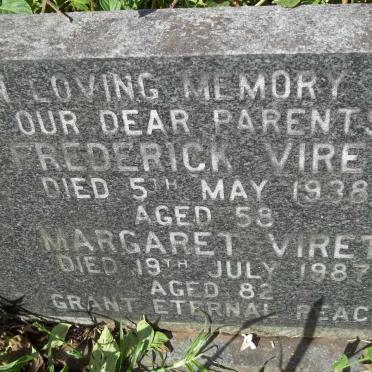 VIRET Frederick -1938 &amp; Margaret -1987