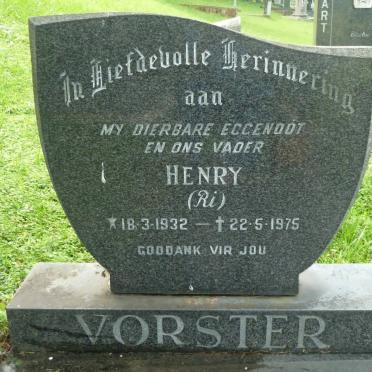 VORSTER Henry 1932-1975