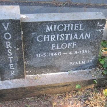VORSTER Michiel Christiaan Eloff 1940-1981