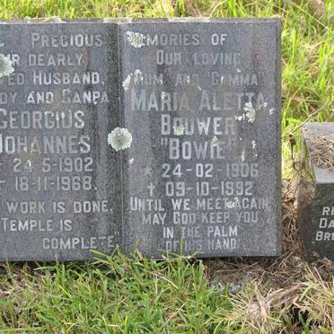 VLOTMAN Georgius Johannes 1902-1968 &amp; Maria Aletta Bouwer 1906-1992