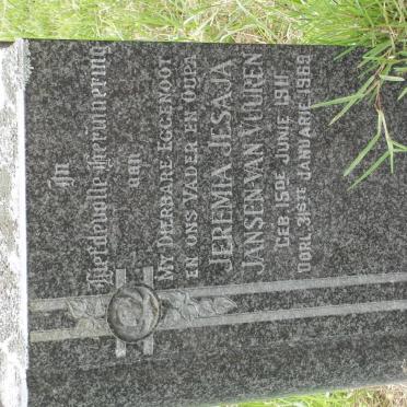 VUUREN Jeremia Jesja, Jansen van 1911-1969