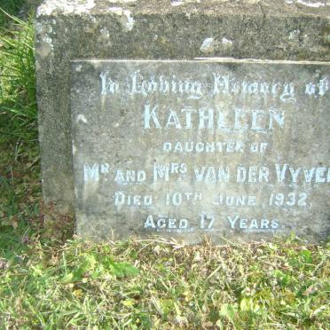 VYVER Kathleen, van der -1932