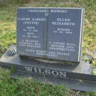WILSON Claude Albert 1921-2004 &amp; Ellen Elizabeth -1948