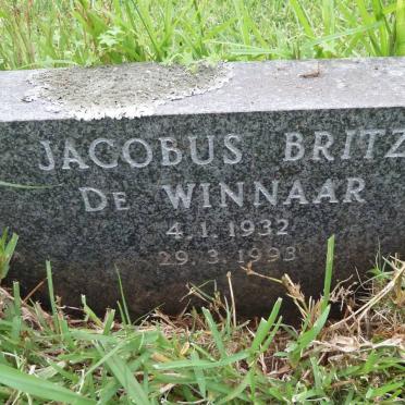 WINNAAR Jacobus Britz, de 1932-1993