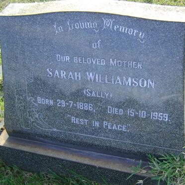 WILLIAMSON Sarah 1886-1959