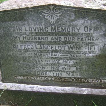 WINGFIELD Alfred Lancelot -1940 &amp; Dorothy May -1953