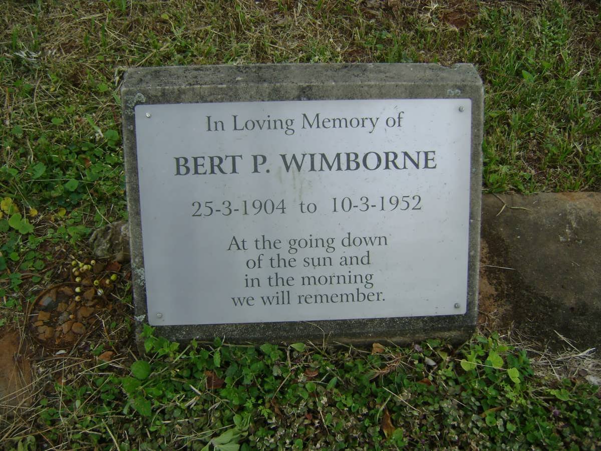 WIMBORNE Bert P. 1904-1952