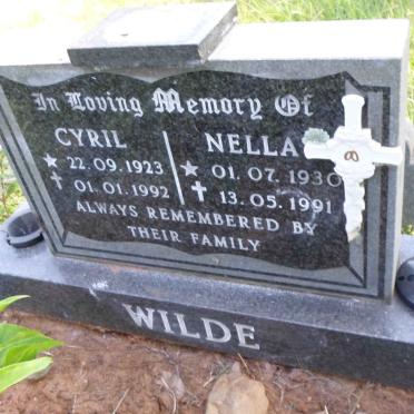 WILDE Cyril 1923-1992 &amp; Nella 1930-1991