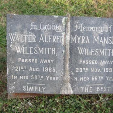 WILESMITH Walter Alfred -1965 :: WILESMITH Myra Mansell -1993