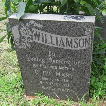 WILLIAMSON Olive Mary 1891-1975