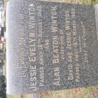 WINTON David Cullan -1925 &amp; Jessie Evelyn -1963 :: WINTON Alan Beaton -1963