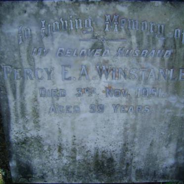 WINSTANLEY Percy E. A. -1951