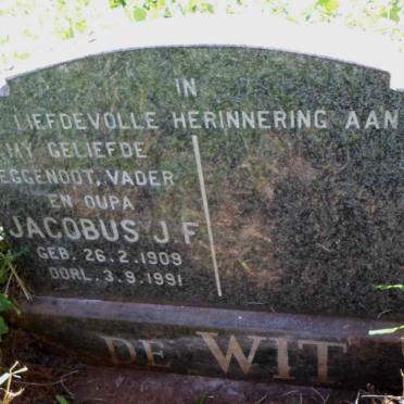 WIT Jacobus J.F., de 1909-1991