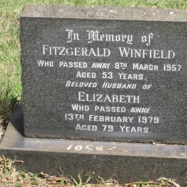 WINFIELD Fitzgerald -1957 &amp; Elizabeth -1979