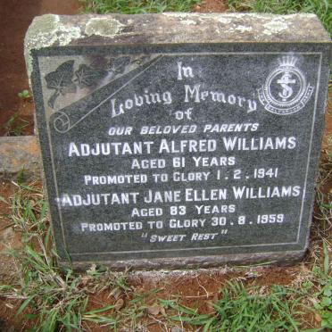 WILLIAMS Alfred -1941 &amp; Jane Ellen -1959