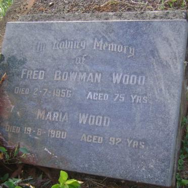 WOOD Fred Bowman -1956 &amp; Maria -1980