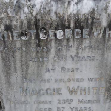 WHITE Ernest George -1935 &amp; Maggie -1960