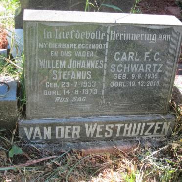 WESTHUIZEN Willem Johannes Stefanus, van der 1933-1979 ::  SCHWARTZ Carl F.C. 1935-2010