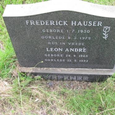 WEPENER Frederick Hauser 1930-1979 :: WEPENER Leon Andre 1965-1993