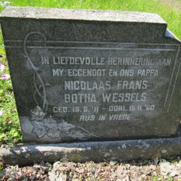 WESSELS Nicolaas Frans Botha 1911-1960