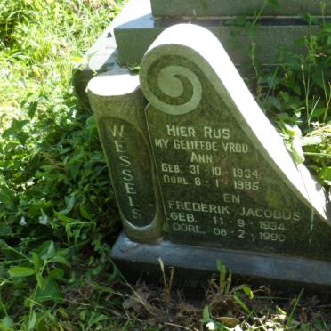 WESSELS Frederik Jacobus 1934-1990 &amp; Ann 1934-1985