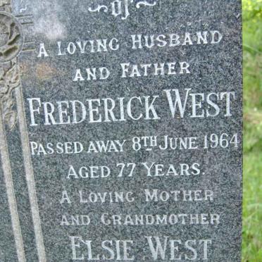 WEST Frederick -1964 &amp; Elsie -1977