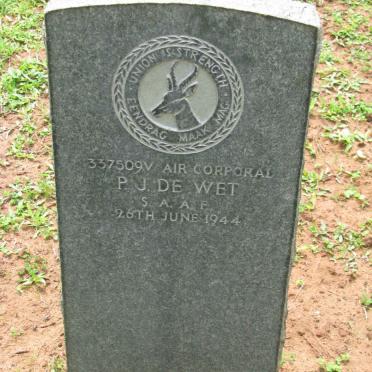 WET P.J., de -1944