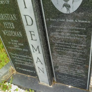 WEIDEMAN Christian Peter 1938-2010