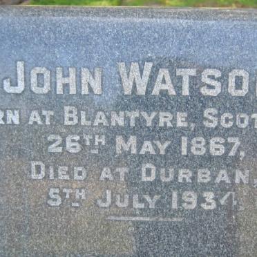 WATSON John 1867-1934