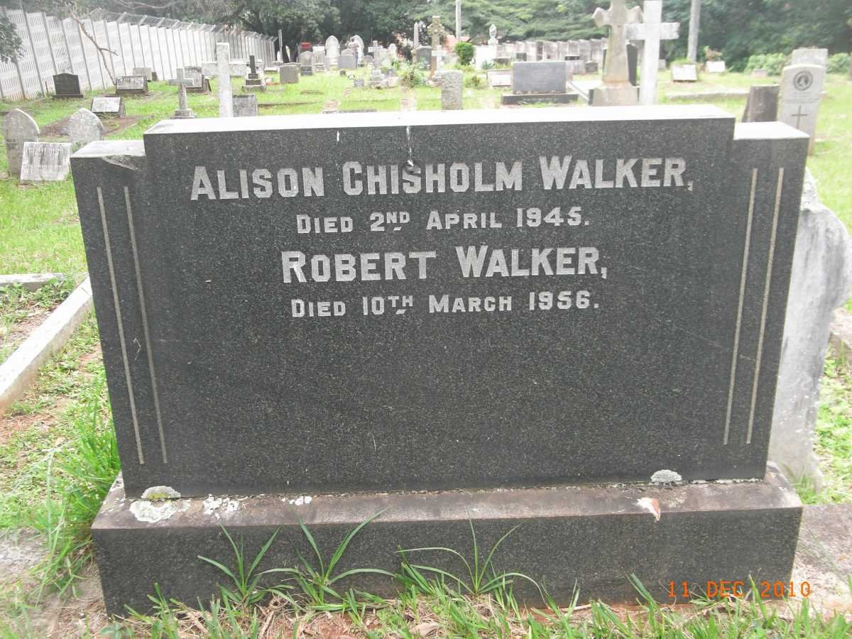 WALKER Robert -1956 &amp; Alison Chisholm -1945