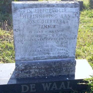 WAAL Jannie, de 1951-1971